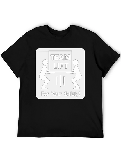 Team Lift Safety T-Shirt - Black Crew Neck