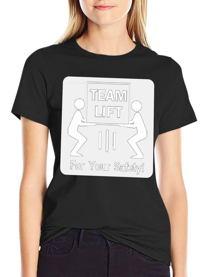 Team Lift Safety T-Shirt - Black Crew Neck