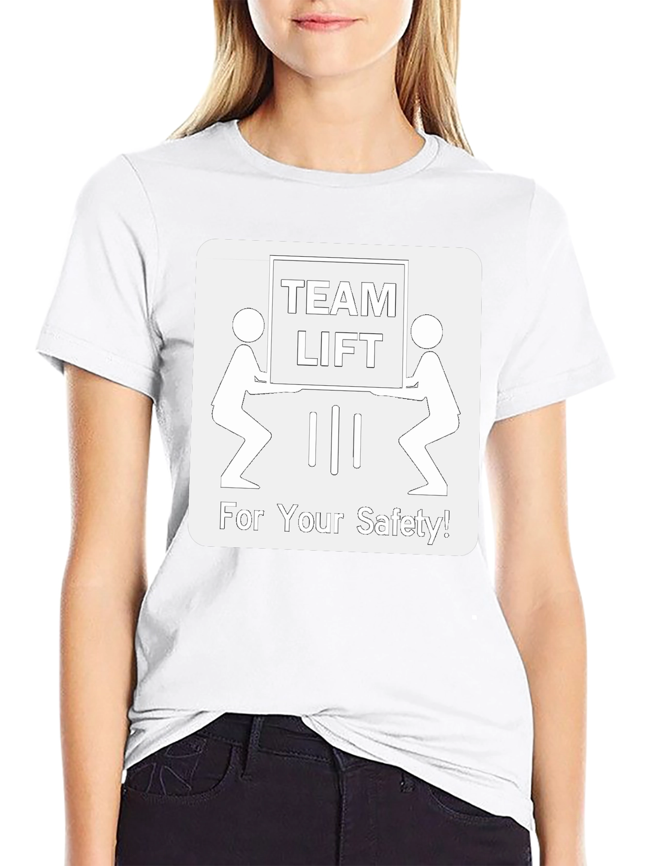 Team Lift Safety T-Shirt - Black Crew Neck