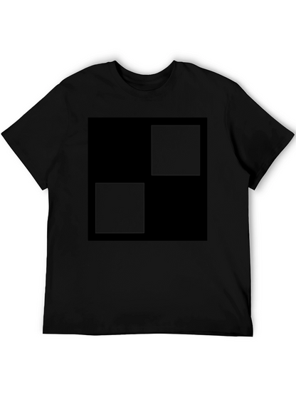Modern Black Square Graphic T-Shirt