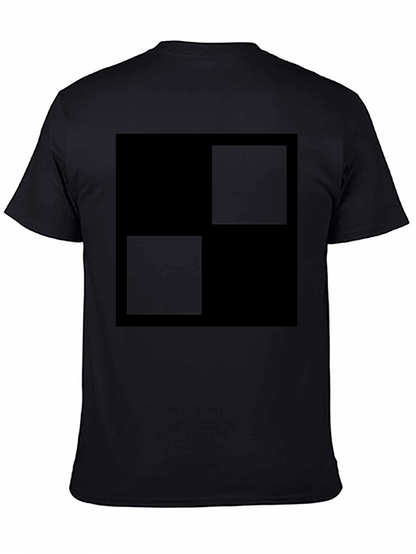 Modern Black Square Graphic T-Shirt