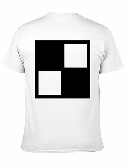 Modern Black Square Graphic T-Shirt