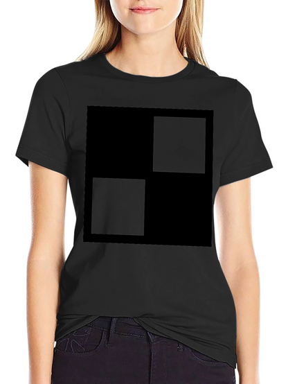 Modern Black Square Graphic T-Shirt