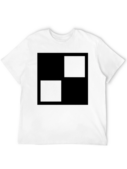 Modern Black Square Graphic T-Shirt