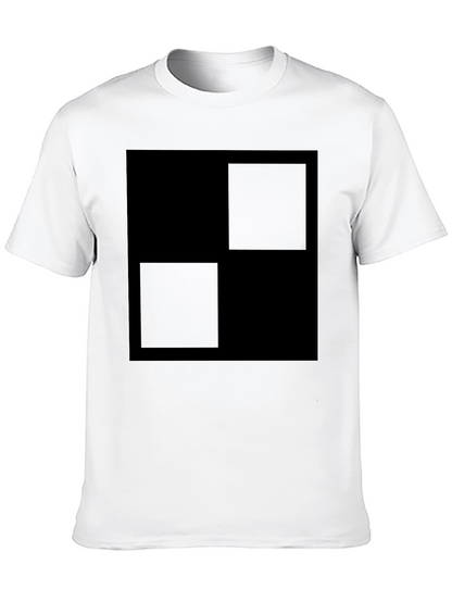 Modern Black Square Graphic T-Shirt