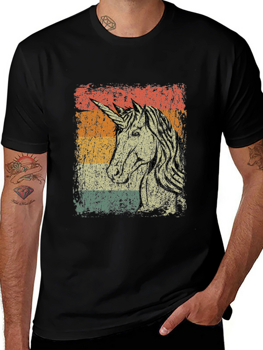 Vintage Style Unicorn Graphic T-Shirt