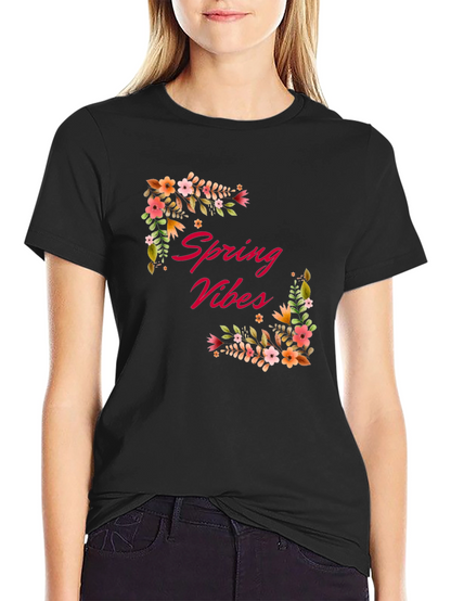 Spring Vibes Floral Graphic Tee