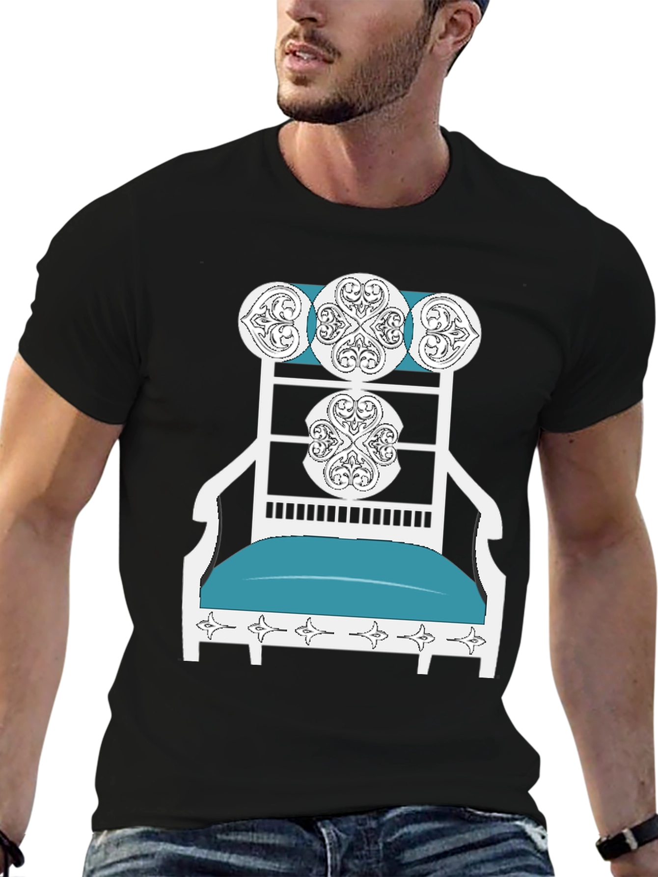 Novelty T-Shirt: Ornate Chair Design