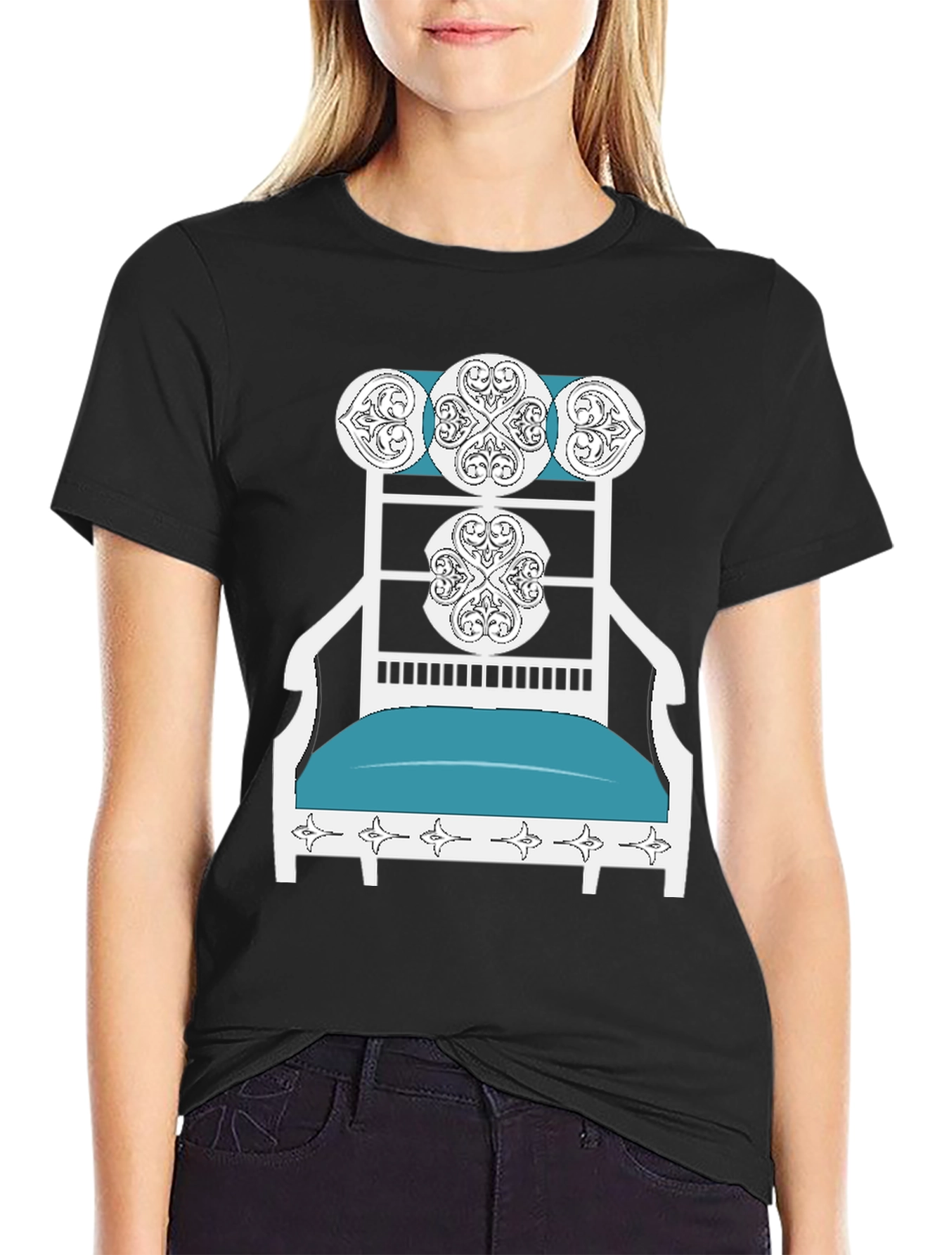 Novelty T-Shirt: Ornate Chair Design