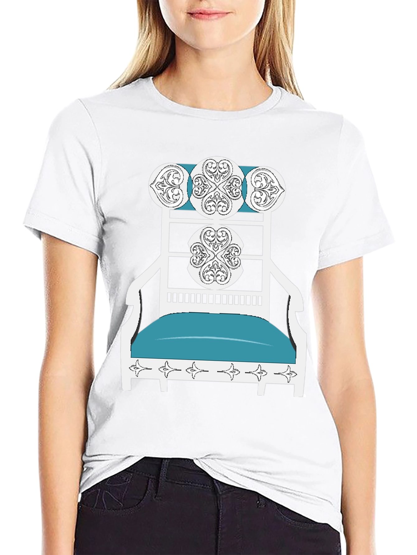 Novelty T-Shirt: Ornate Chair Design