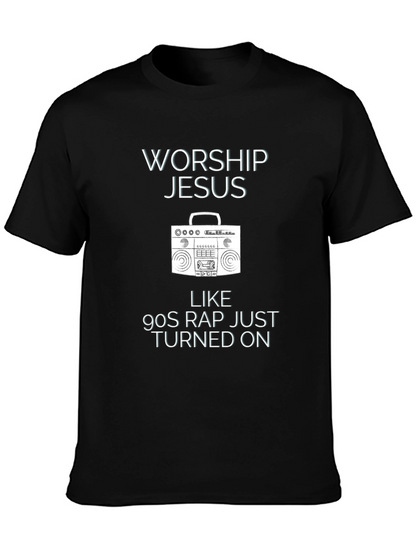 Worship Jesus 90s Rap T-Shirt