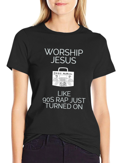 Worship Jesus 90s Rap T-Shirt