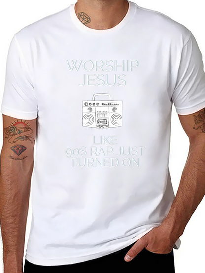Worship Jesus 90s Rap T-Shirt