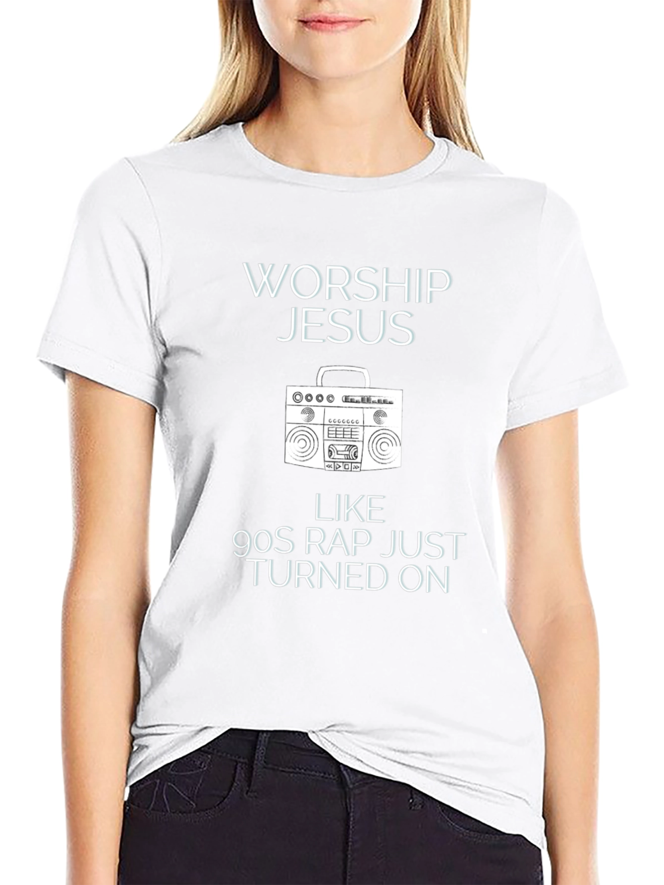 Worship Jesus 90s Rap T-Shirt