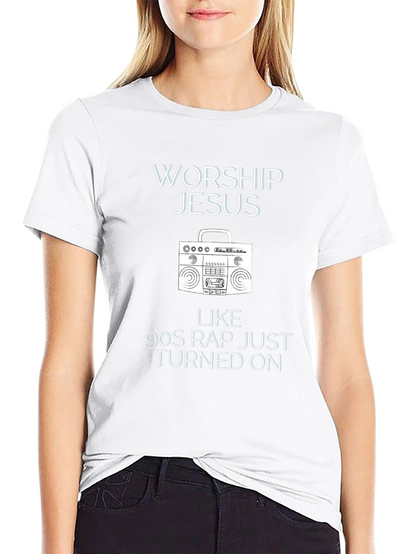 Worship Jesus 90s Rap T-Shirt