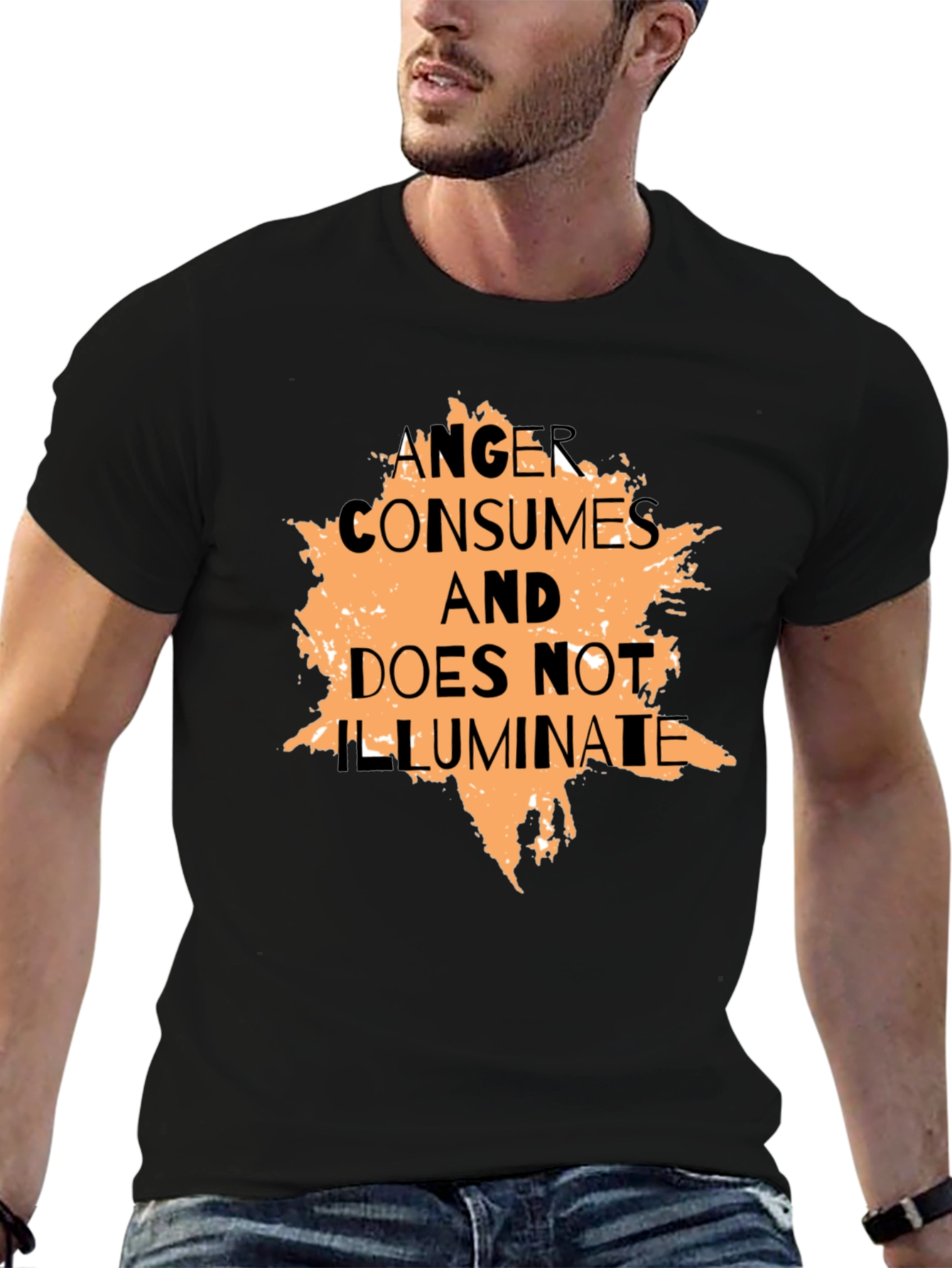 Anger Consumes Graphic Tee - Black