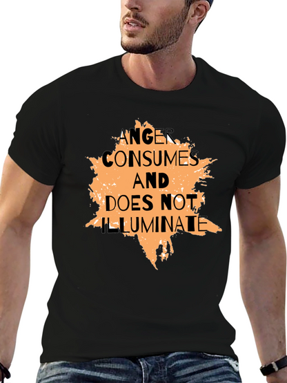 Anger Consumes Graphic Tee - Black