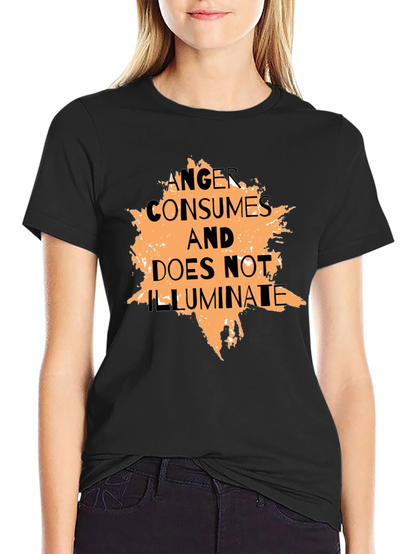 Anger Consumes Graphic Tee - Black