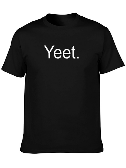 Yeet Graphic Tee - Casual Black Cotton T-Shirt