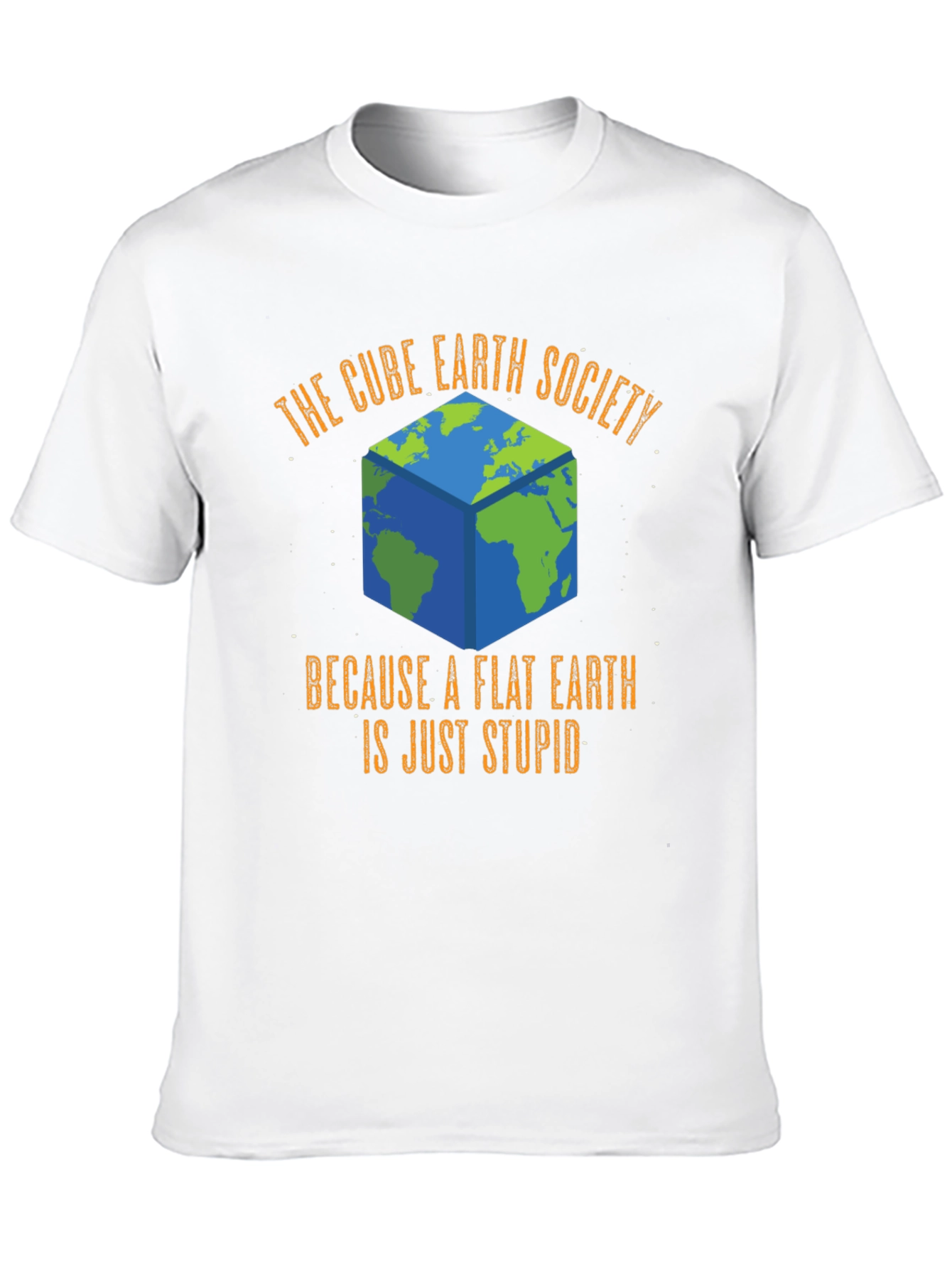 Cube Earth Society Funny Graphic T-Shirt