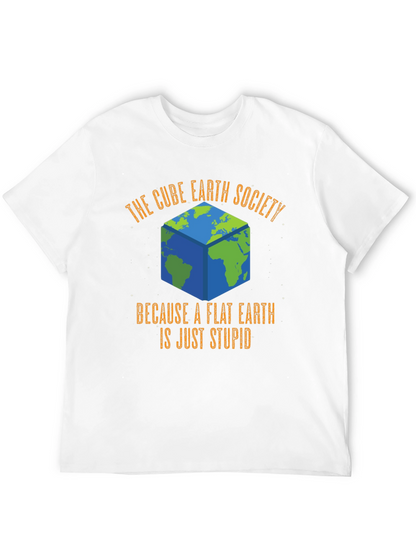 Cube Earth Society Funny Graphic T-Shirt