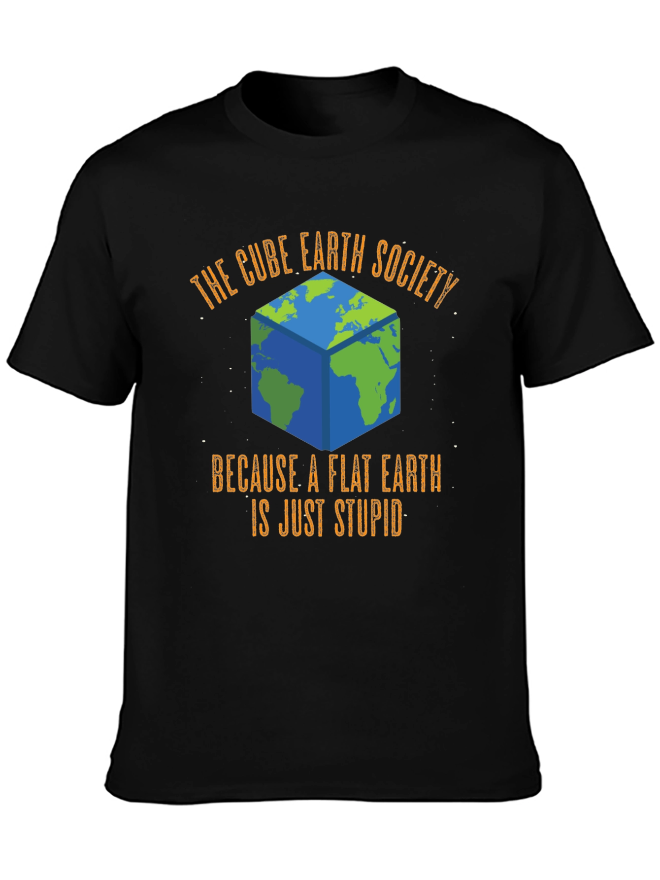 Cube Earth Society Funny Graphic T-Shirt