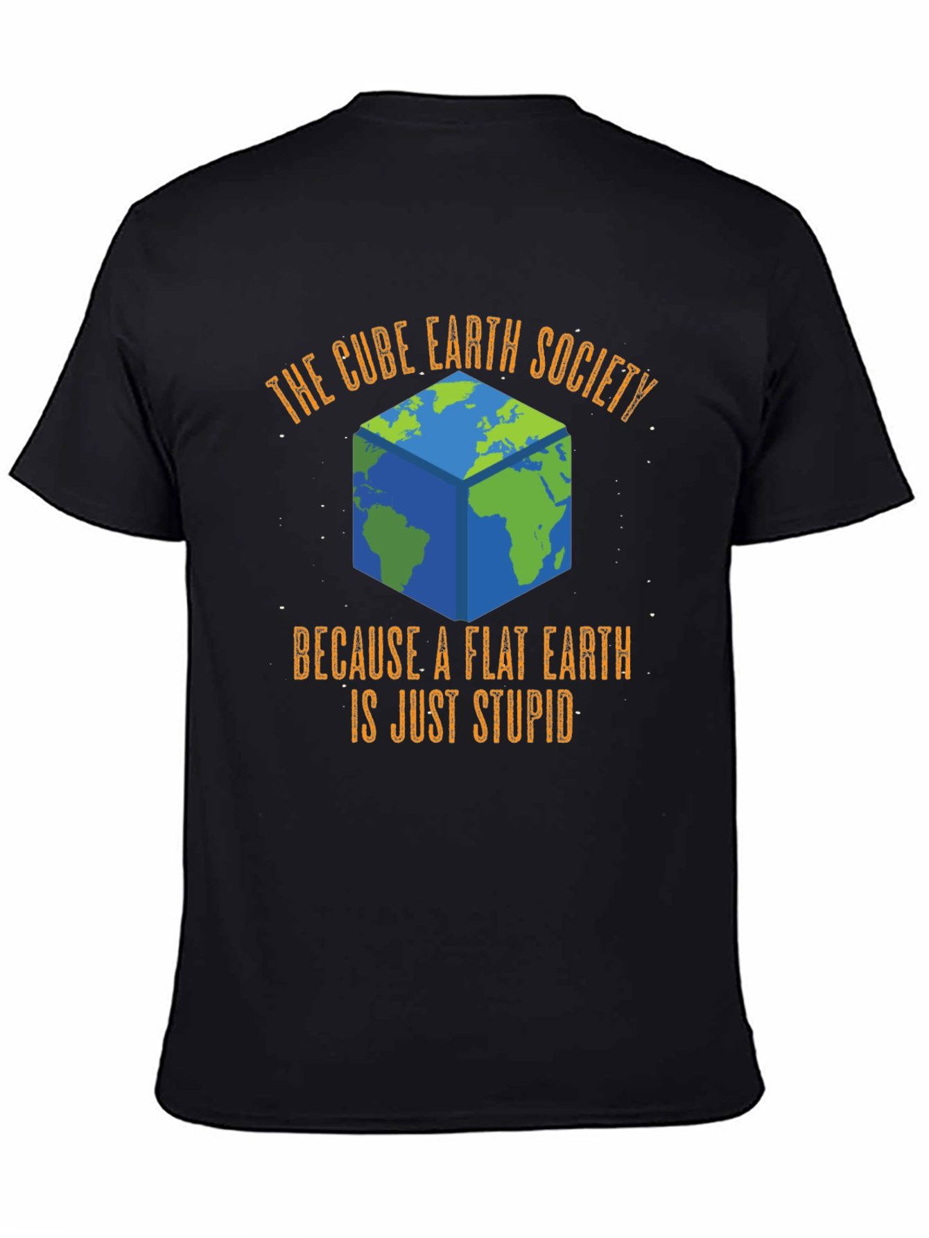 Cube Earth Society Funny Graphic T-Shirt