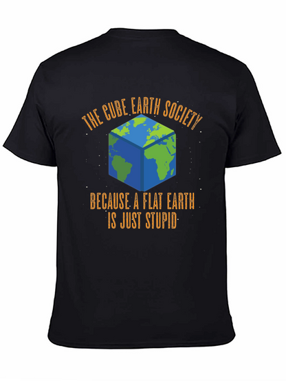 Cube Earth Society Funny Graphic T-Shirt