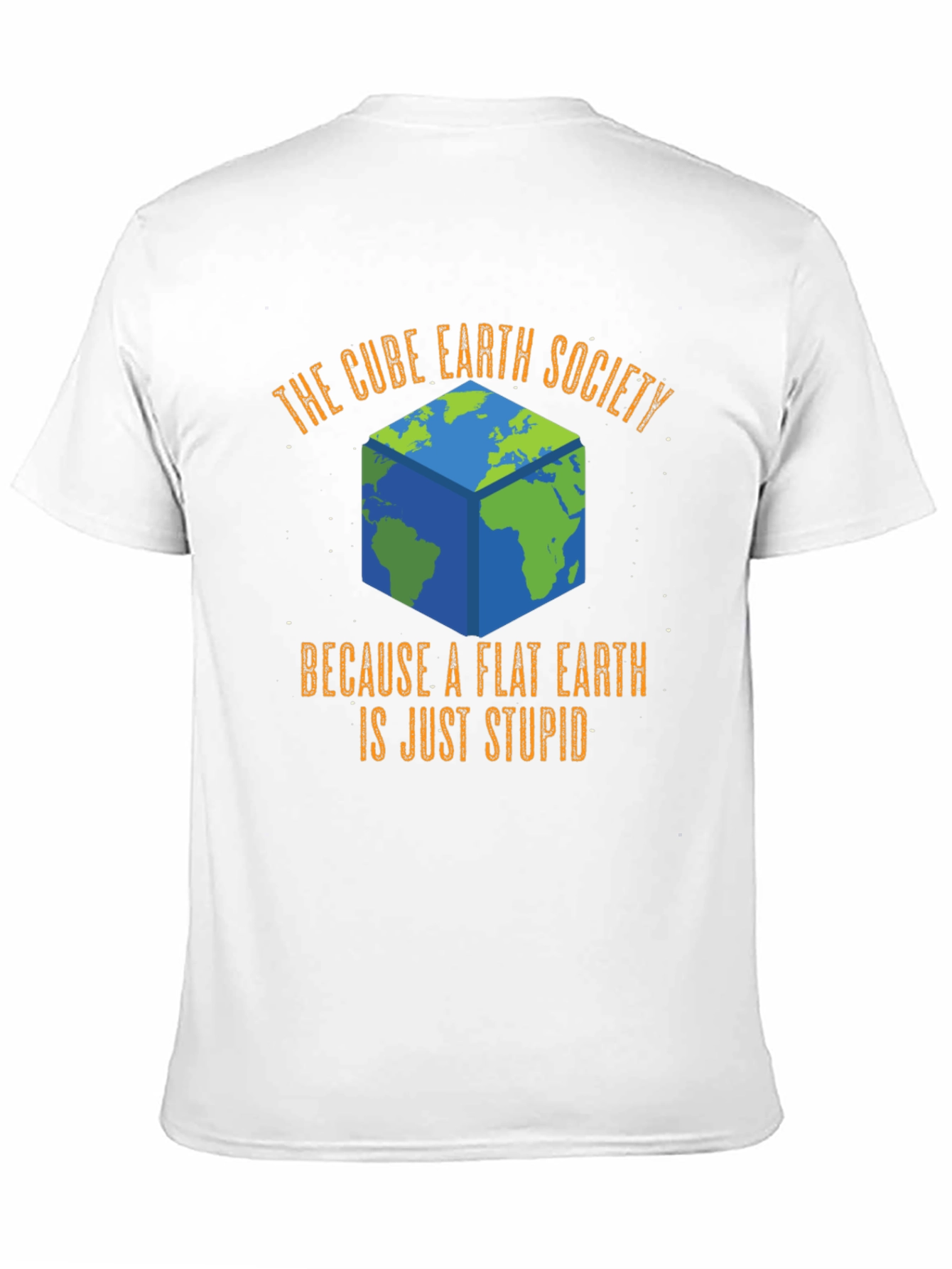 Cube Earth Society Funny Graphic T-Shirt