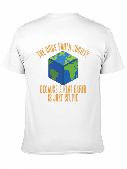 Cube Earth Society Funny Graphic T-Shirt