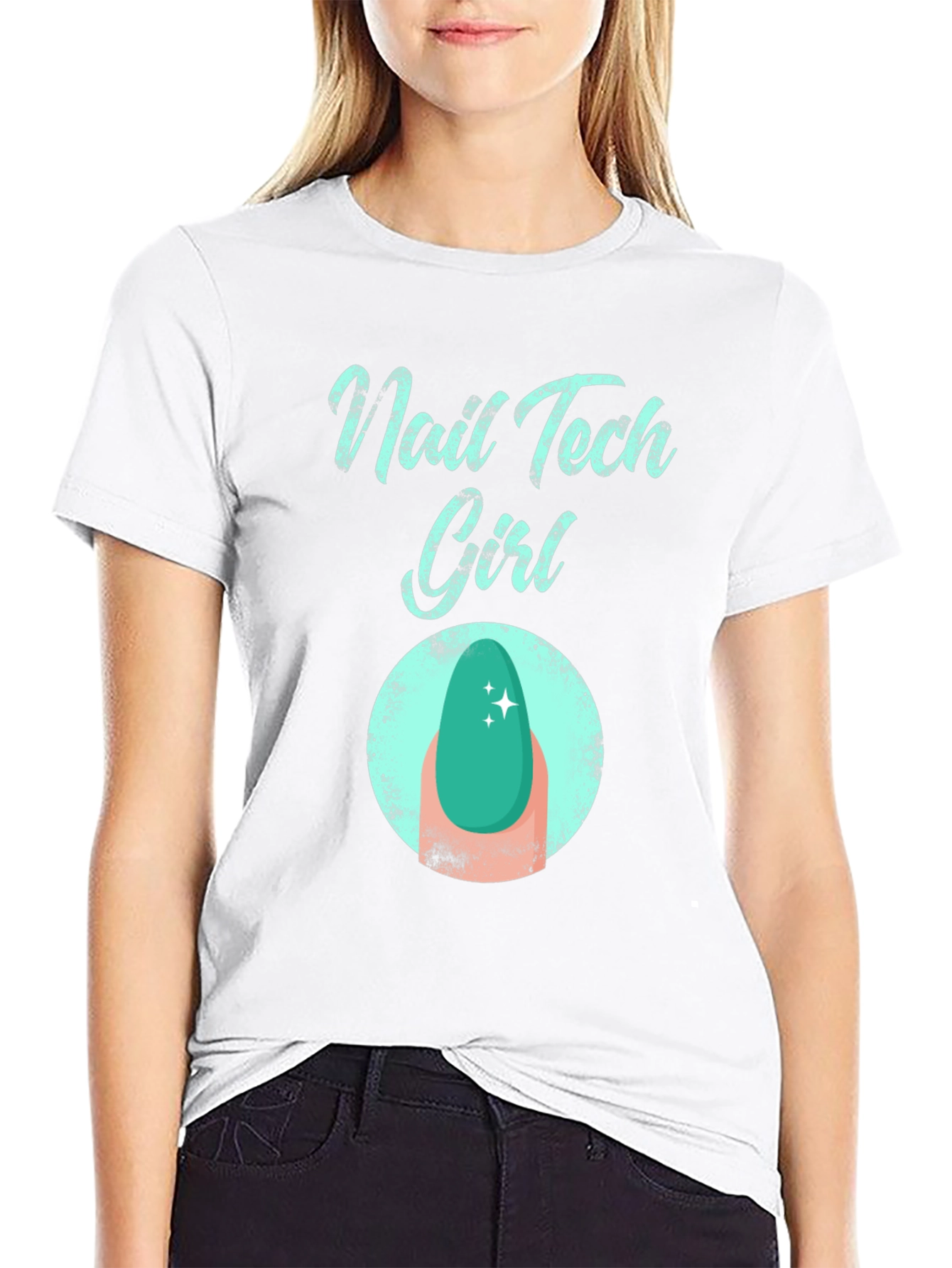 Nail Tech Girl T-Shirt - Fashionable Graphic Tee