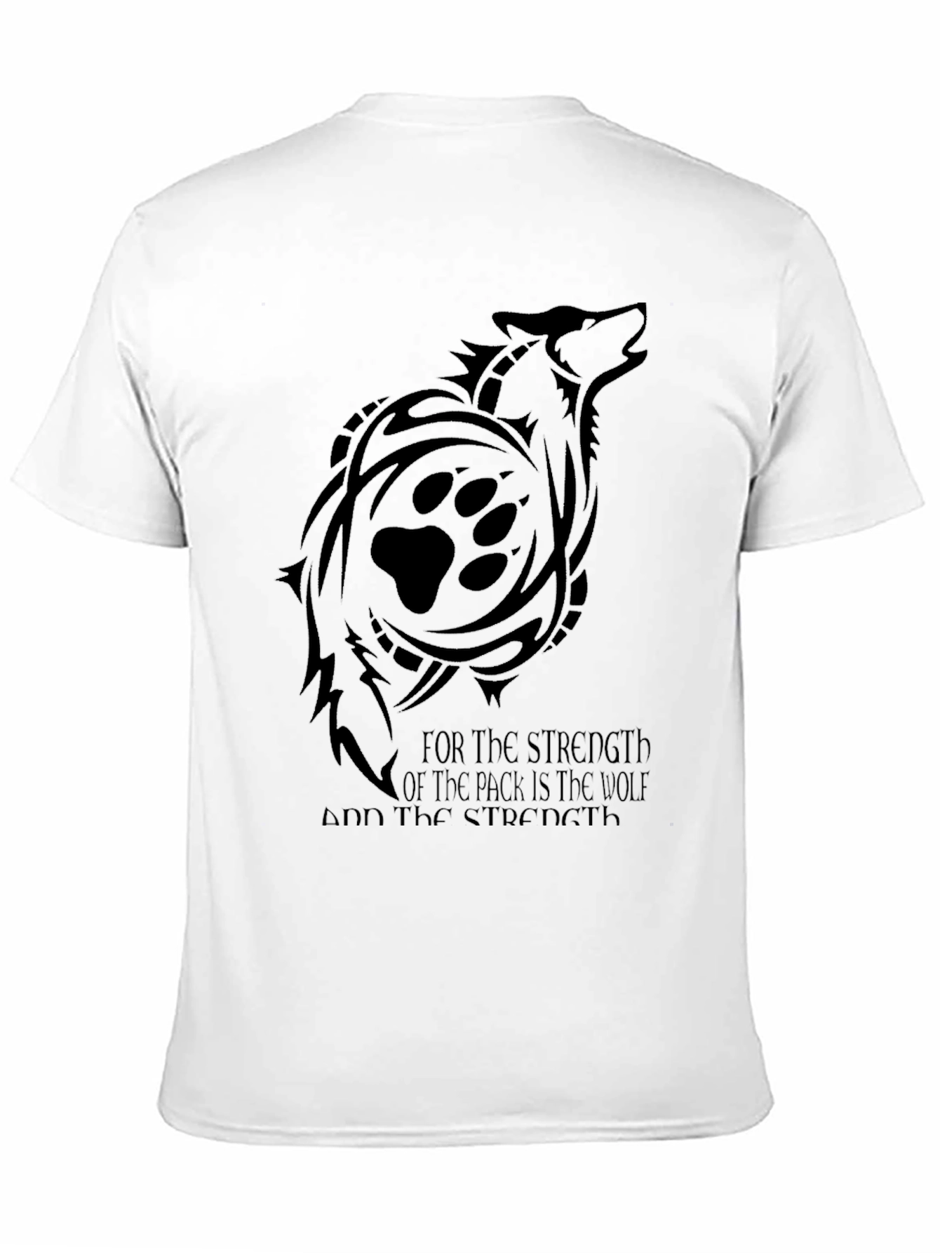 Wolf Pack Strength Graphic Tee - Black