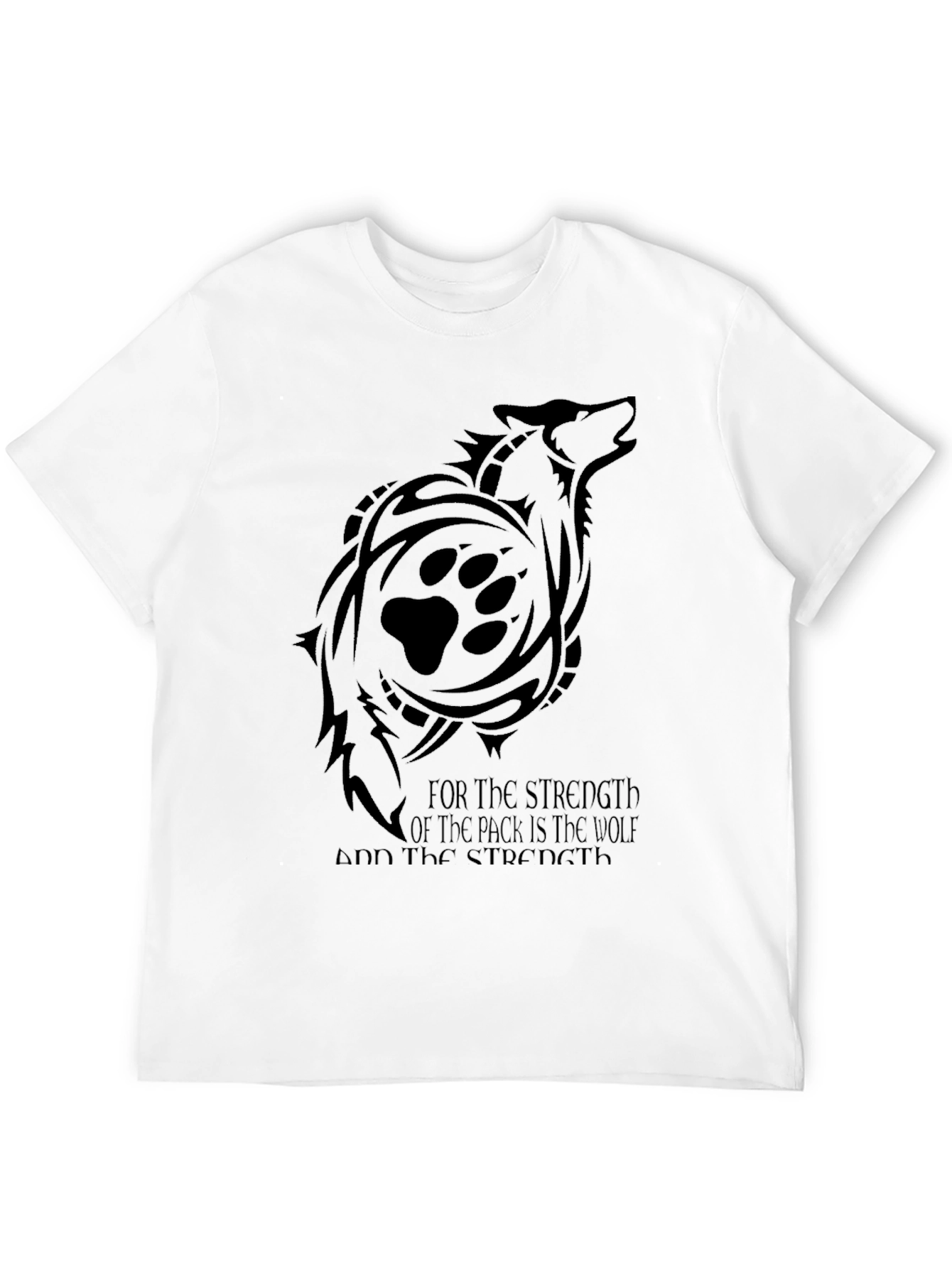 Wolf Pack Strength Graphic Tee - Black