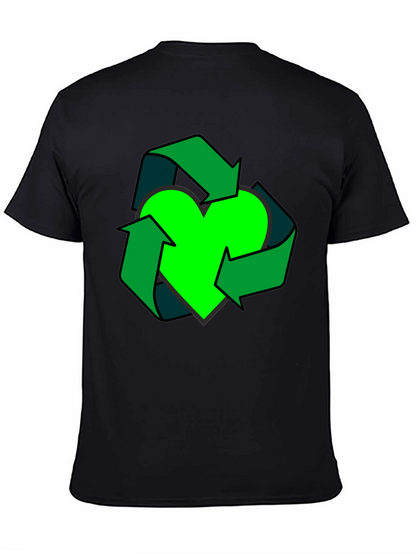 Eco Heart Recycle Graphic Tee - Black