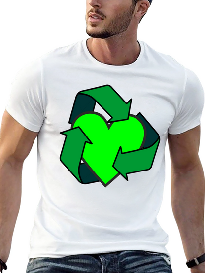 Eco Heart Recycle Graphic Tee - Black