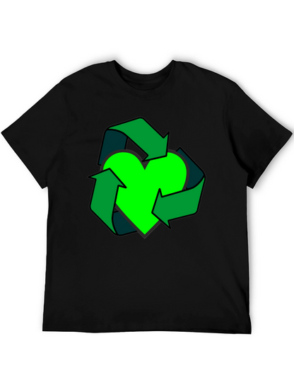 Eco Heart Recycle Graphic Tee - Black