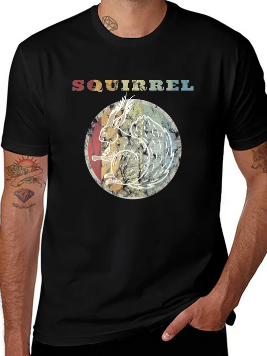 Retro Squirrel Graphic T-Shirt