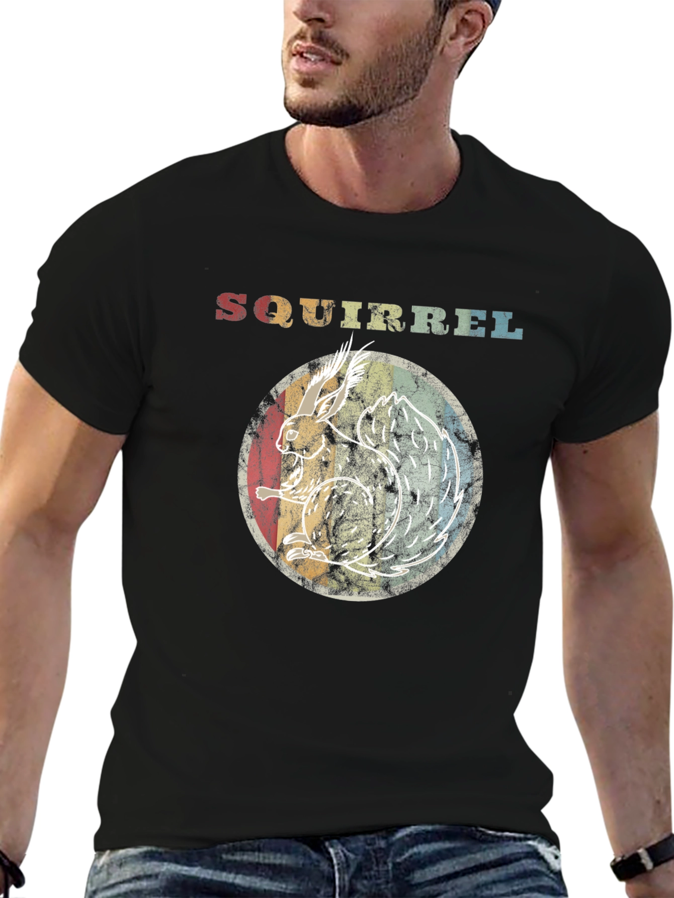 Retro Squirrel Graphic T-Shirt
