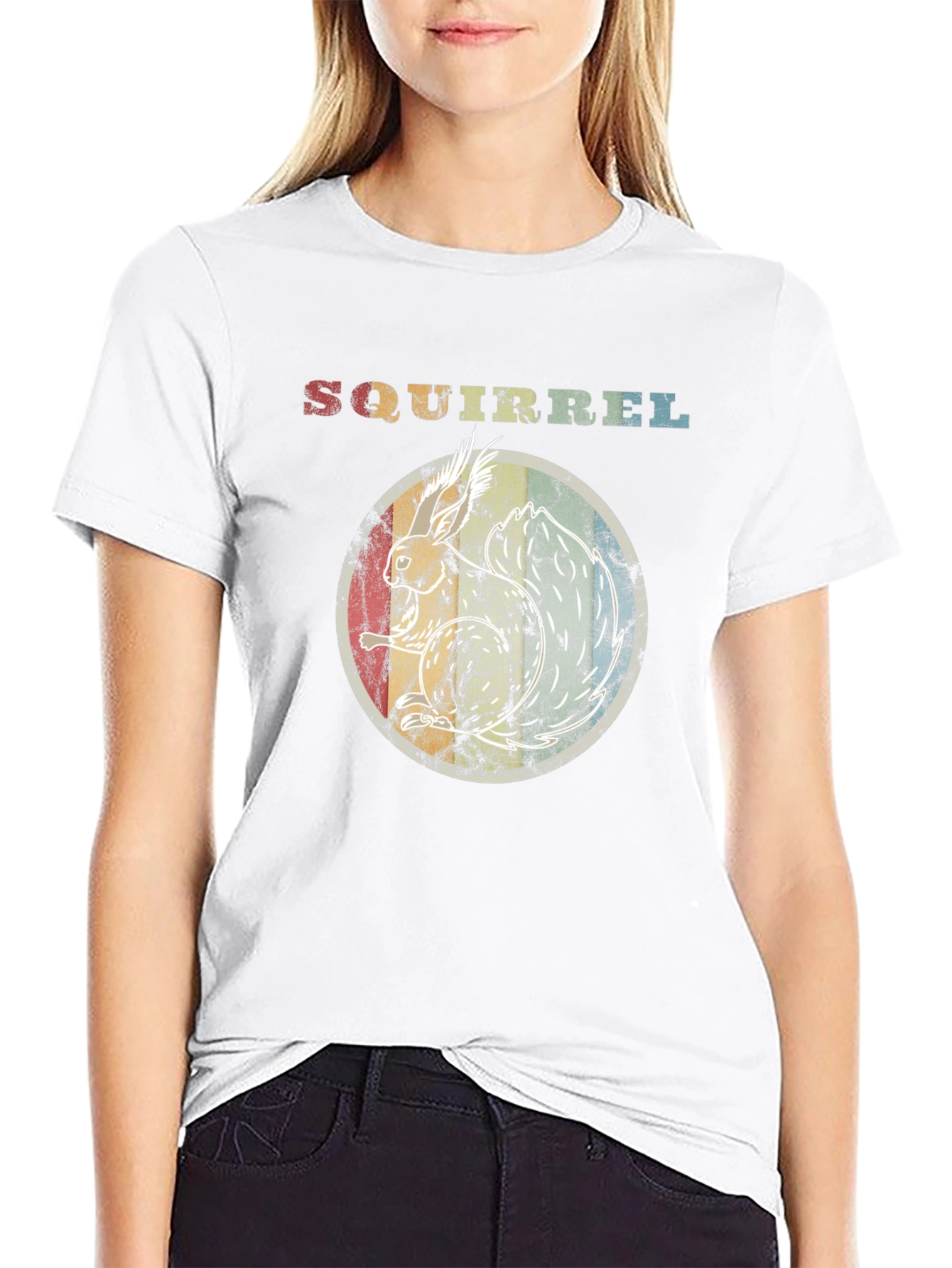Retro Squirrel Graphic T-Shirt