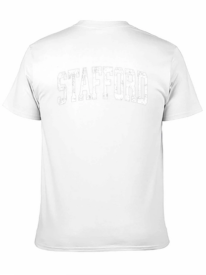Stafford Distressed Print Black T-Shirt