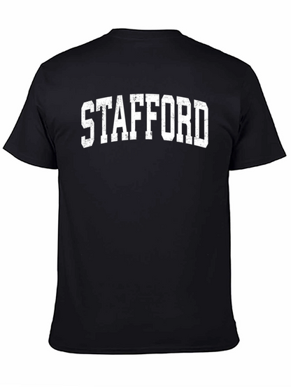 Stafford Distressed Print Black T-Shirt