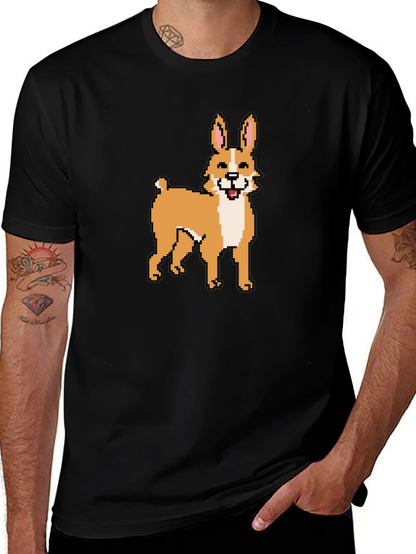 Pixel Art Dog T-Shirt - Unique Graphic Tee