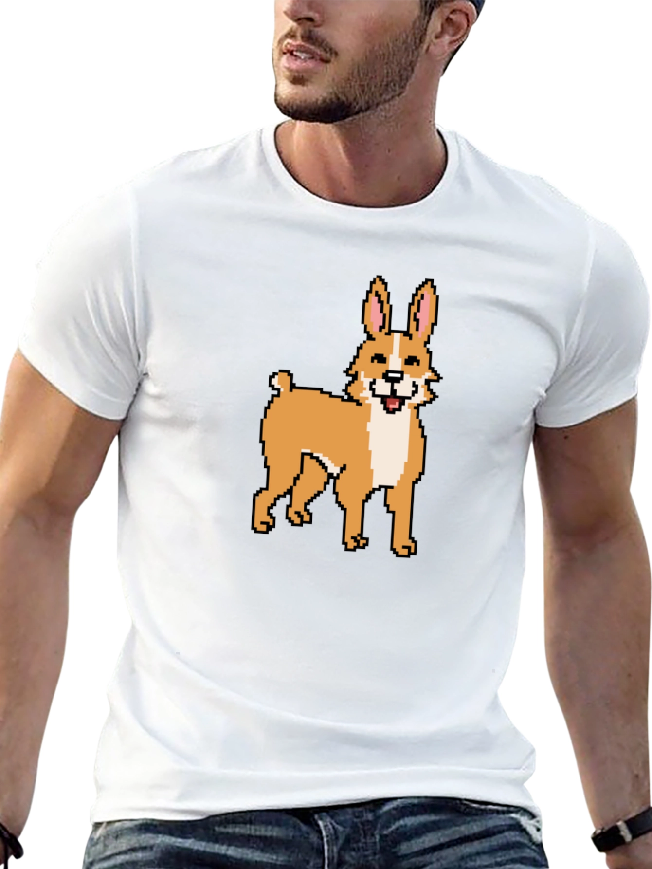 Pixel Art Dog T-Shirt - Unique Graphic Tee