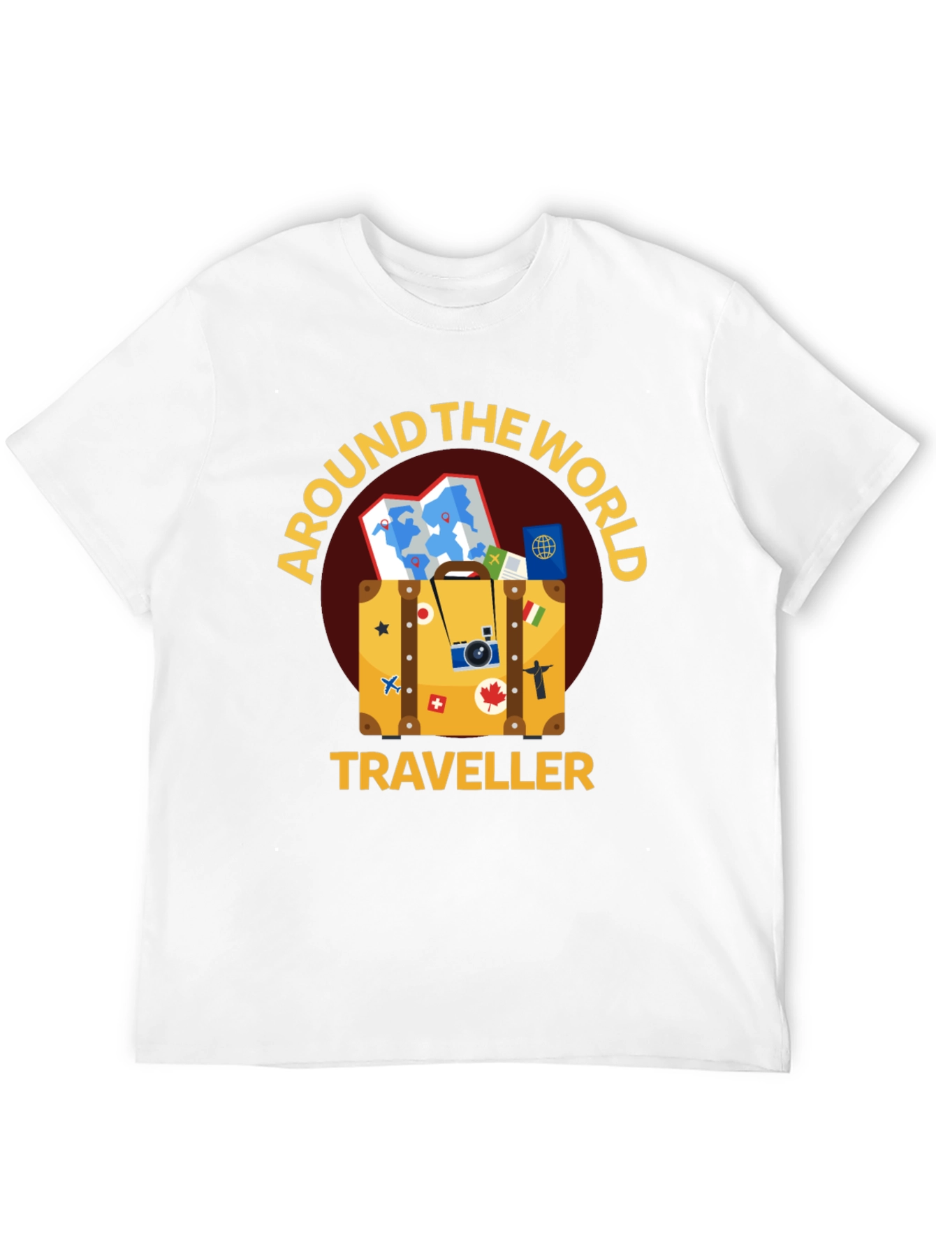Around The World Traveler Black T-Shirt