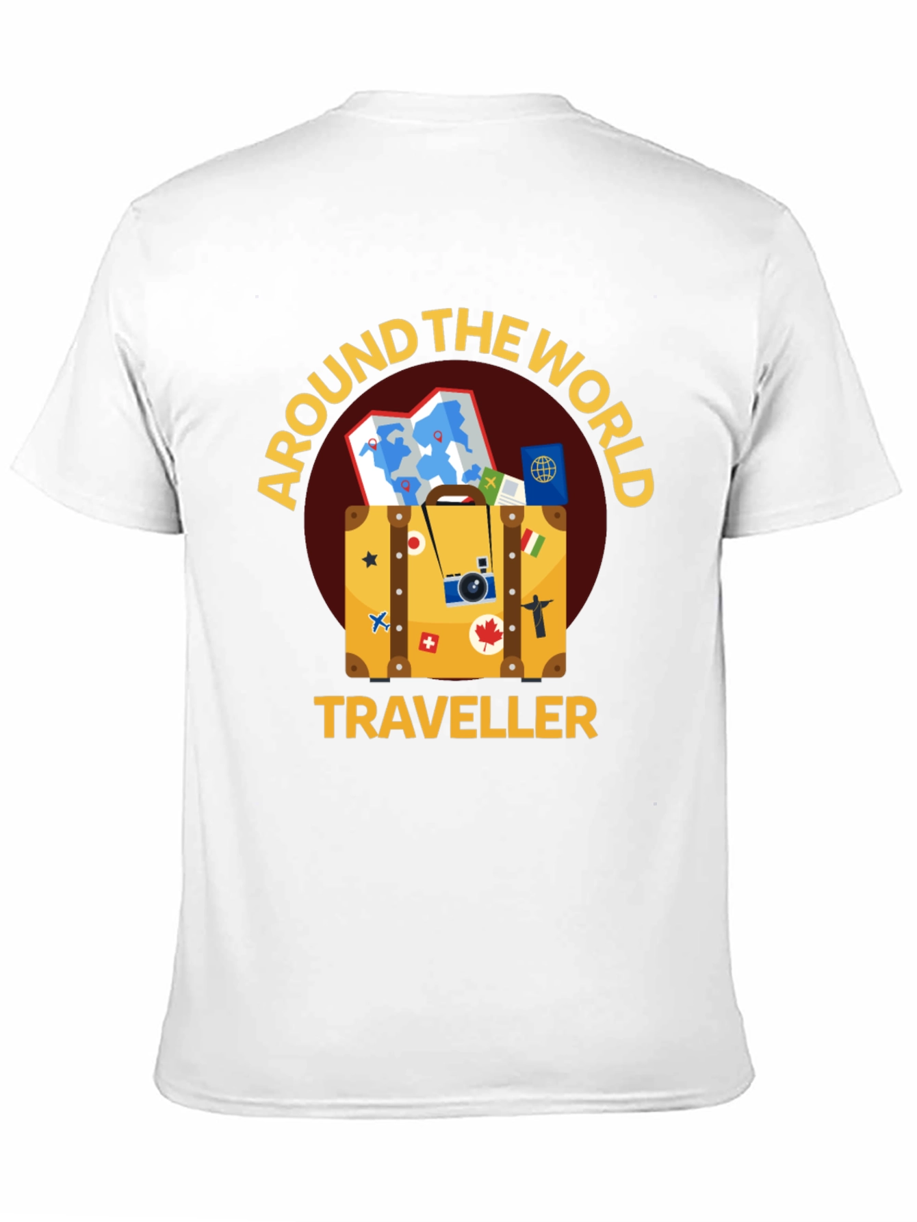 Around The World Traveler Black T-Shirt
