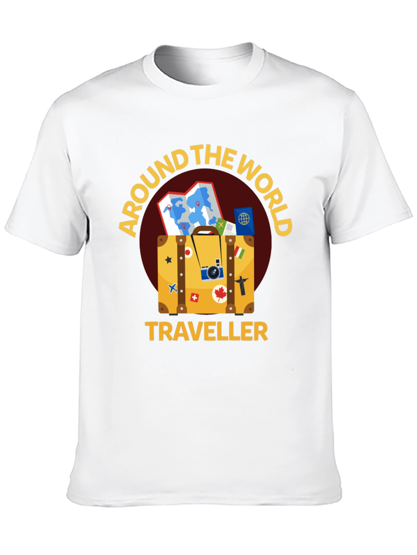 Around The World Traveler Black T-Shirt