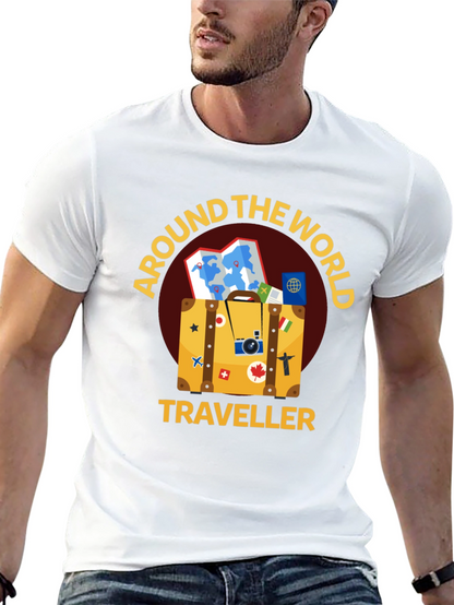 Around The World Traveler Black T-Shirt