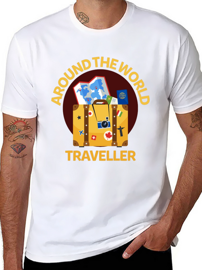 Around The World Traveler Black T-Shirt