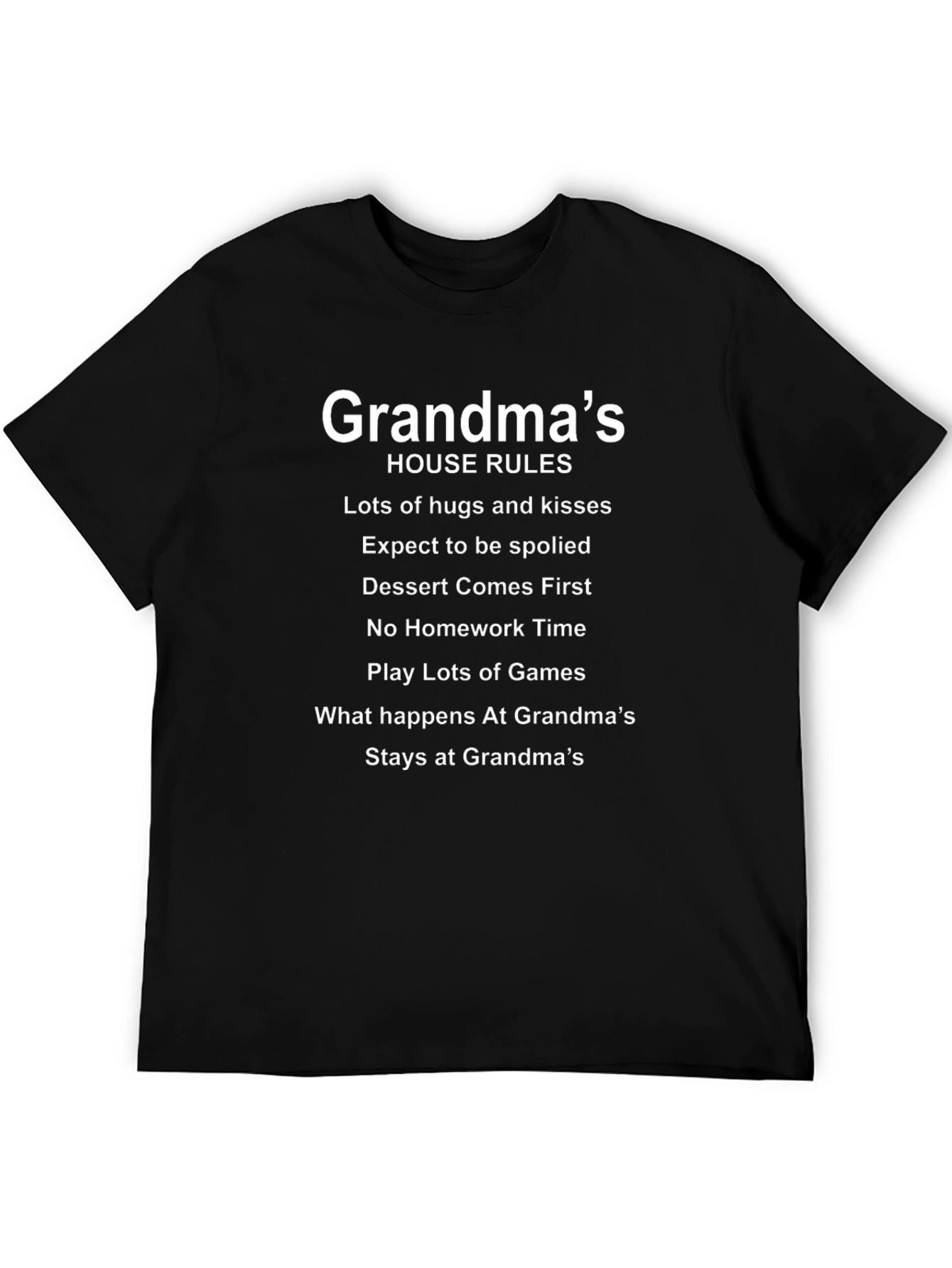 Grandmas House Rules T-Shirt - Fun Family Gift