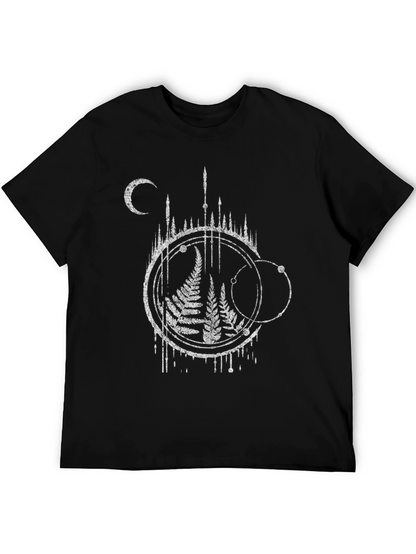 Occult Fern Graphic T-Shirt - Black Cotton Tee